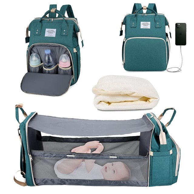 Krency® 2-In-1 Diaper Bag & Crib (2022 version)